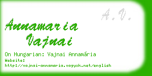 annamaria vajnai business card